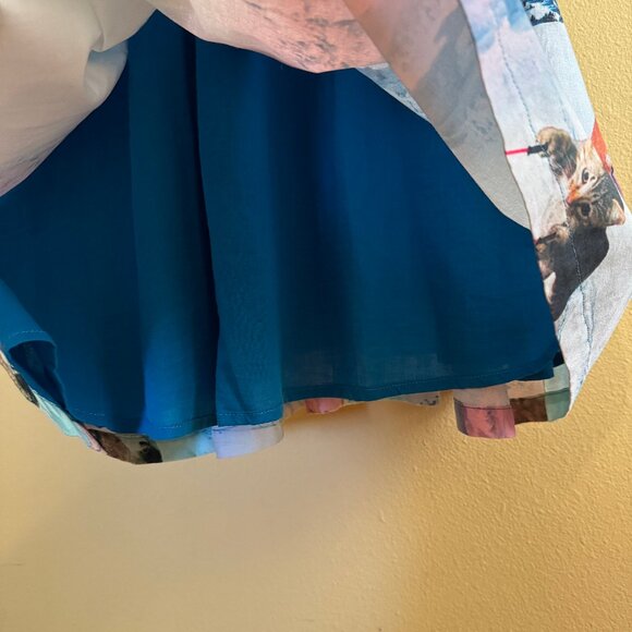 Whimsy Without End A-Line Dress in Snow Cats - Picture 4 of 14